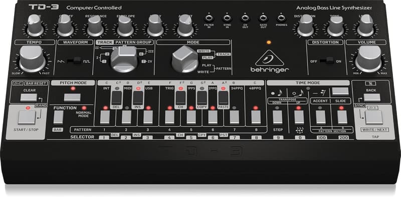 アナログベースラインシンセサイザー Behringer TD-3-BK