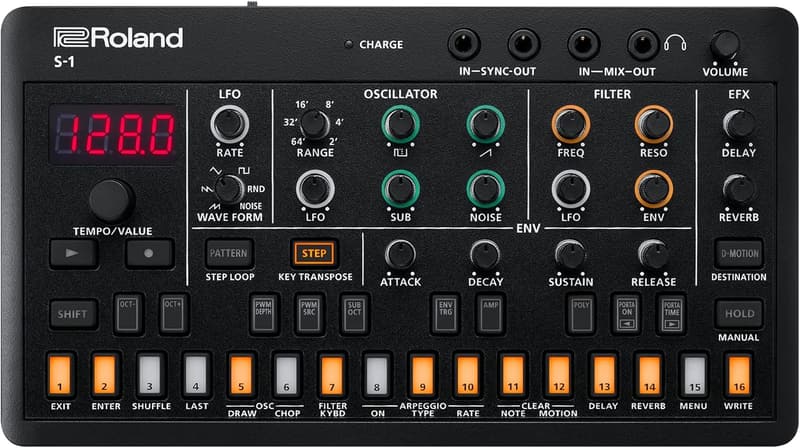 ポータブルシンセサイザー S-1 コンパクト AIRACOMPACT 作曲・ライブ・ビートメイク用