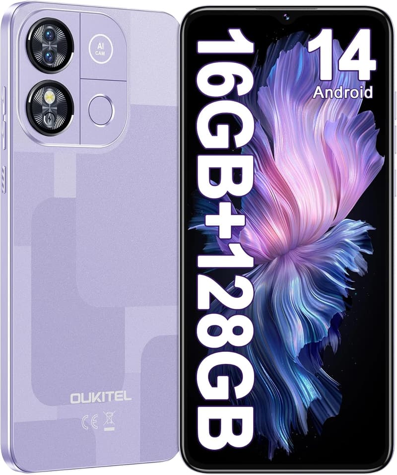 OUKITEL C57PRO SIMフリースマートフォン 16GB RAM/128GB 1TB拡張可能 6.52インチHD+ 13MPカメラ 4300mAhバッテリー 4GデュアルSIM