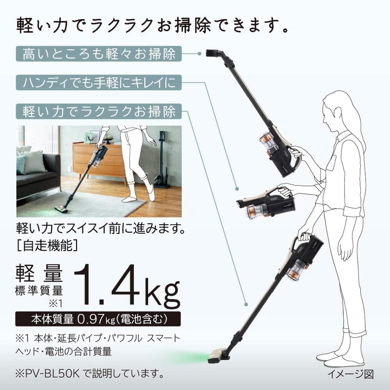 新生活向け 日立 パワかるスティック コードレス掃除機 軽量1.4kg 自走式 ライトゴールド