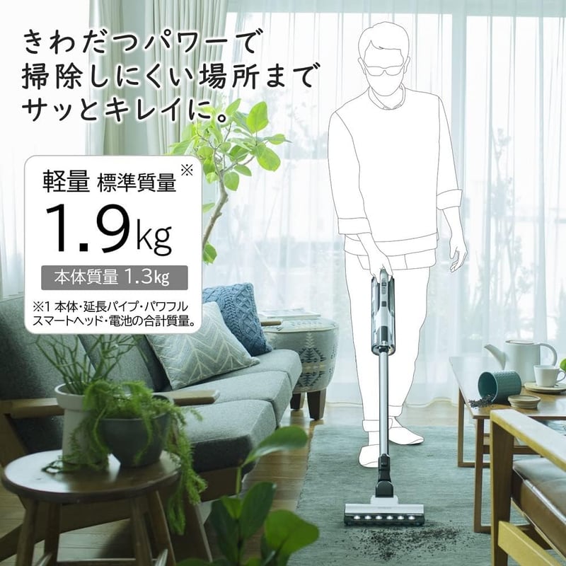 日立 コードレススティッククリーナー PV-BH500A1 W ホワイト 日本製 自走式 軽量