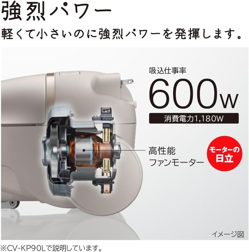 かるパック 日立 紙パック式クリーナー CV-KV70L-W