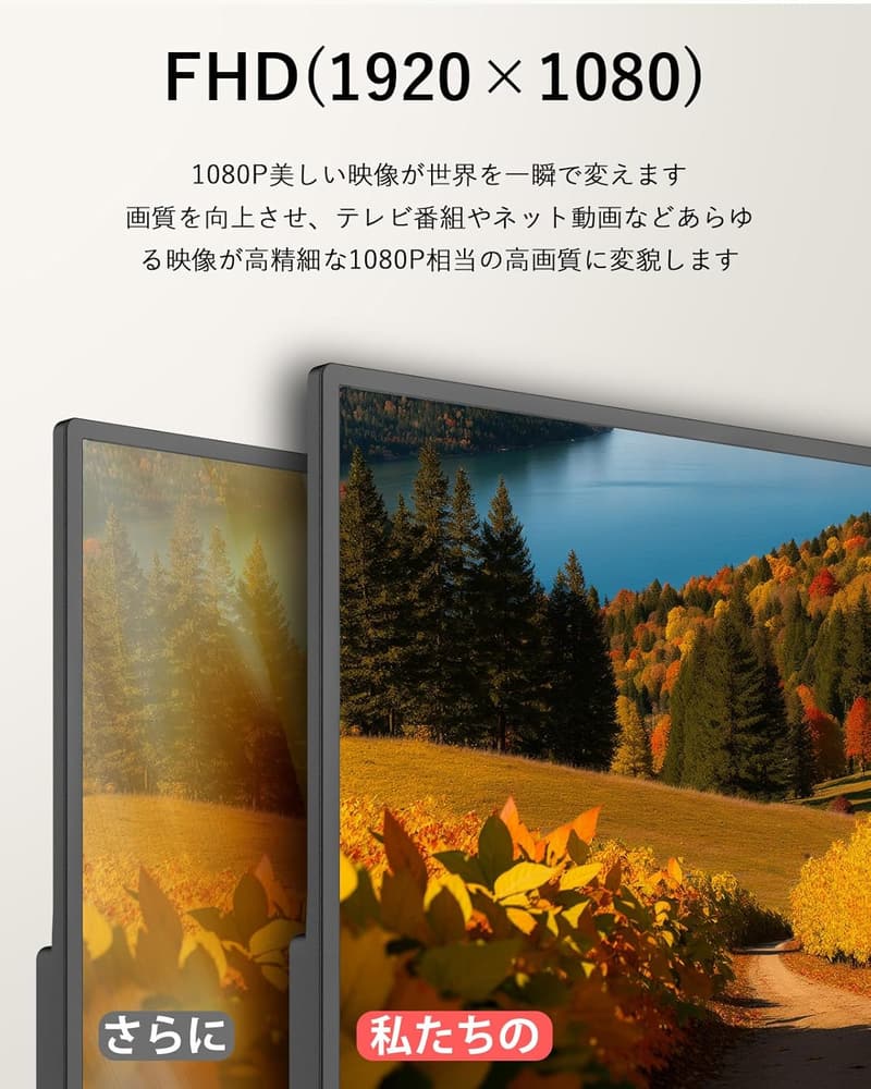 ポータブルタッチモニター 15.6インチ 1920x1080 100%sRGB内蔵スピーカー対応
