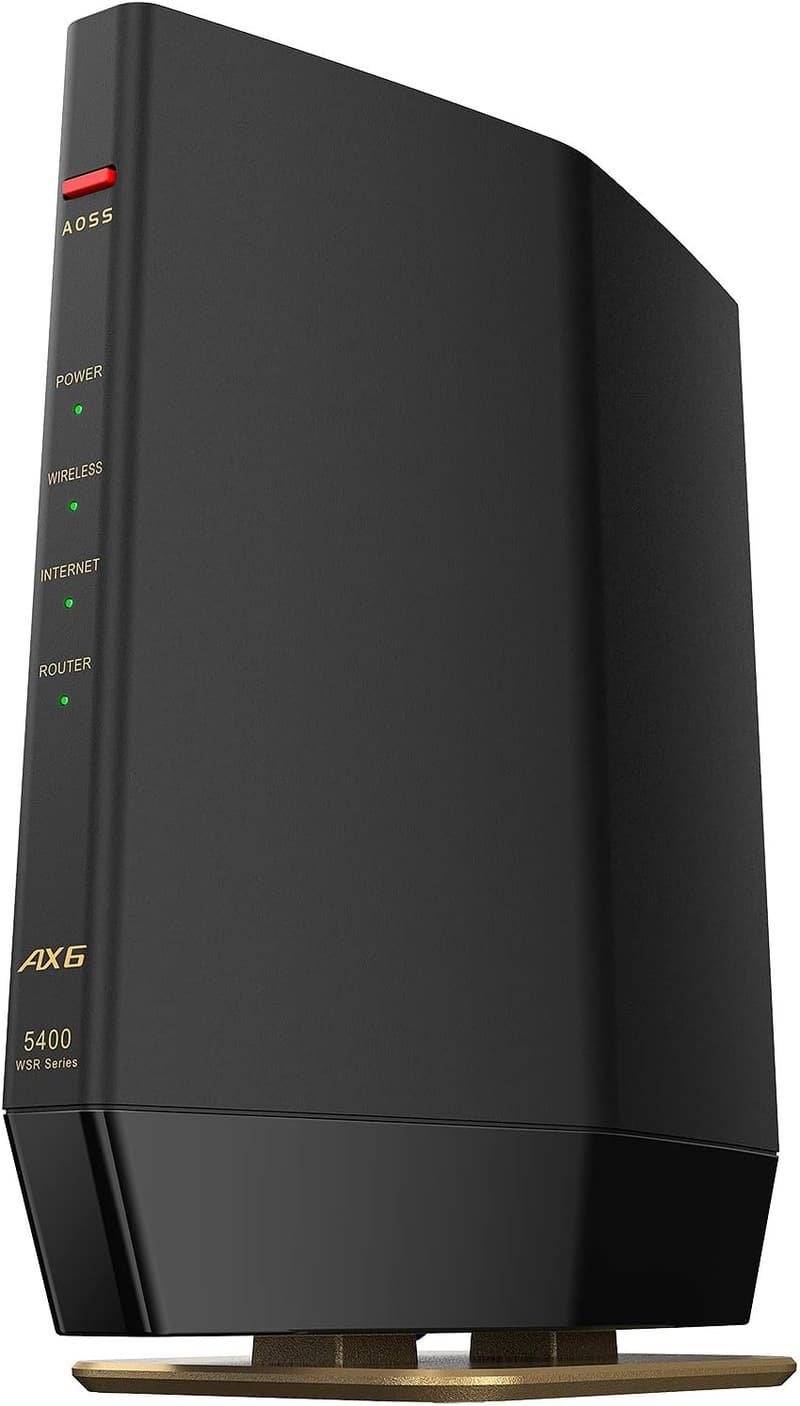 バッファロー Wi-Fi 6 無線LAN ルーター AX5400 4803+574Mbps iPhone・PS5対応 WSR-5400AX6/NMB