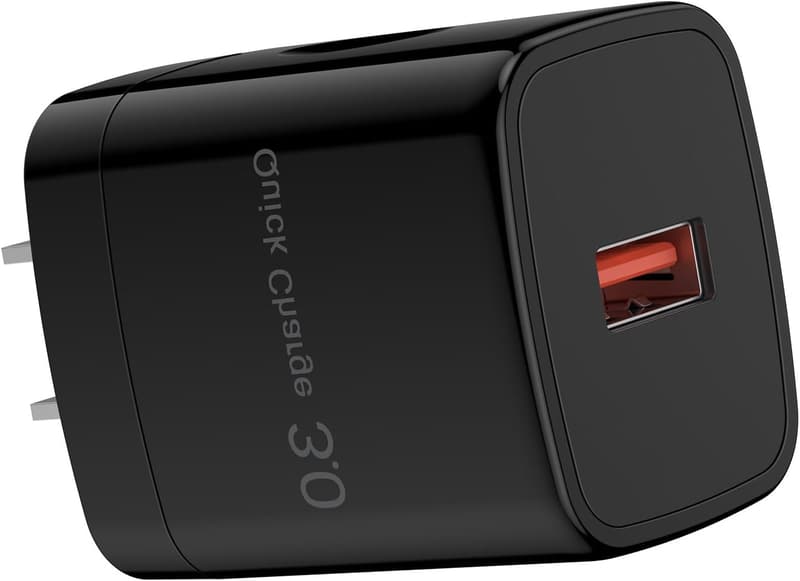 18W USB充電器 ACアダプター PSE認証 iPhone/Android対応 (黒)
