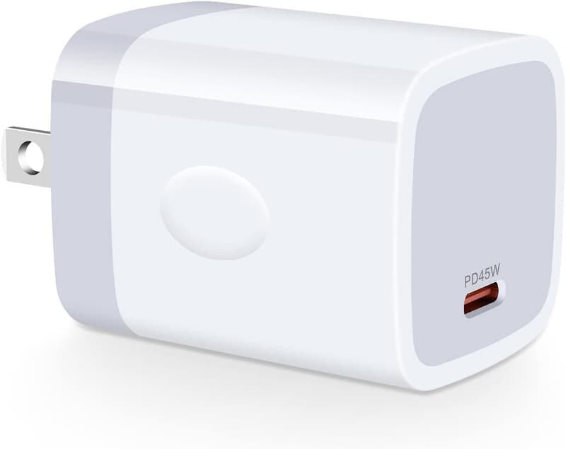 急速充電器 Type-C 45W GaN採用 PSE認証 iPhone・MacBook・iPad対応 (ホワイト)