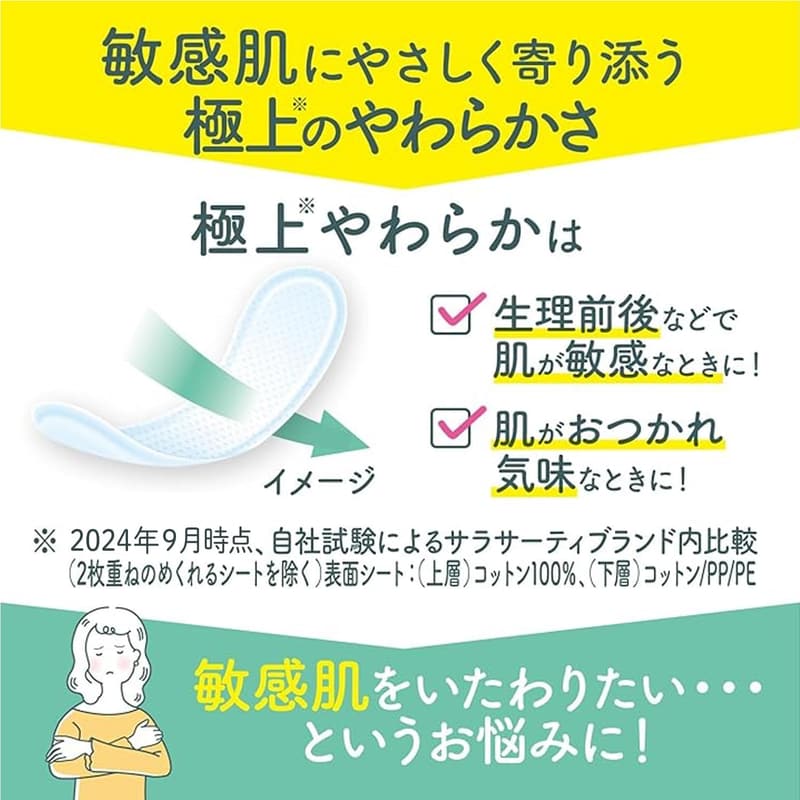 極上やわらかコットン100% 無香料おりものシート 52個入り