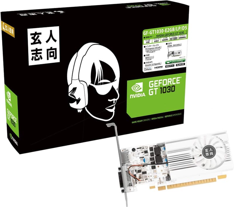 NVIDIA GeForce GT 1030 2GB グラフィックボード シングルファンモデル