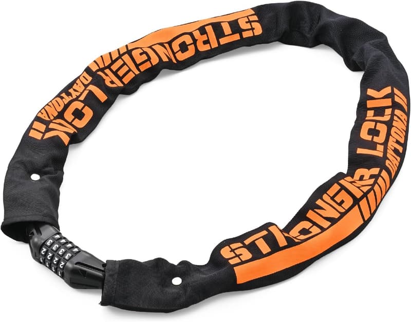 デイトナ バイク用 φ8mmスチール合金 チェーンロック ダイヤルロックタイプ 1.0m