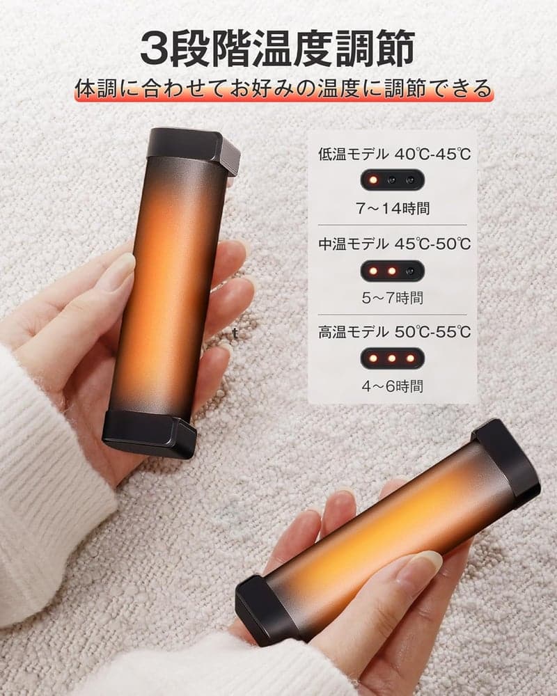 充電式カイロ モバイルバッテリー機能付き 10000mAh 超軽量 ハンドウォーマー 旅行や通勤通学用 ギフトに最適(ブルー)