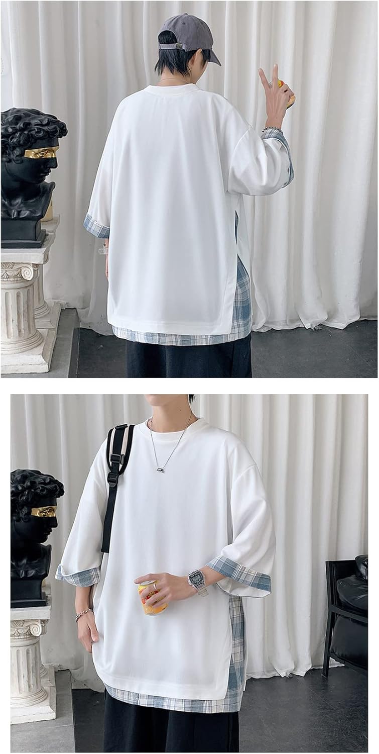 夏服 メンズ 半袖 Tシャツ 大きいサイズ ゆったり シンプル カジュアル ストリート