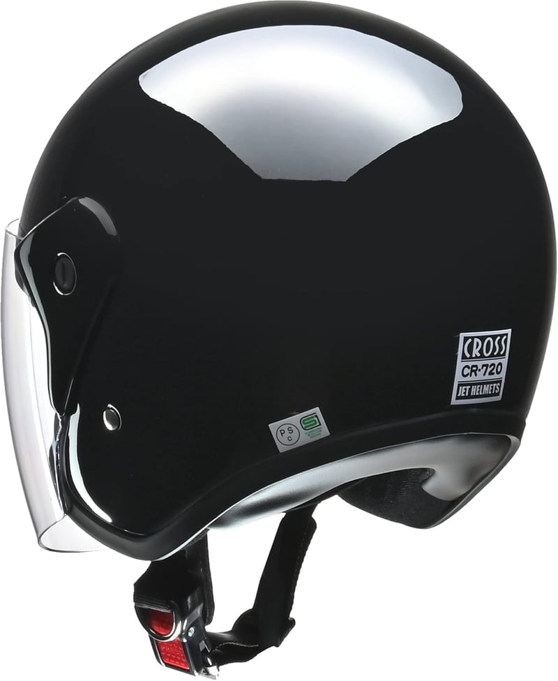 バイク用ジェットヘルメット CROSS ブラック CR-720