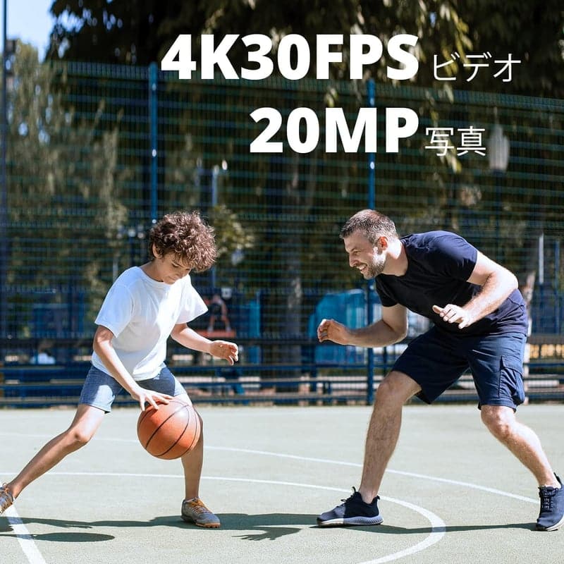 AKASO アクションカメラ Brave 4 Pro 4K 20MP 防水 タッチパネル HDMI出力 WiFi搭載 5倍ズーム フローティンググリップ付き