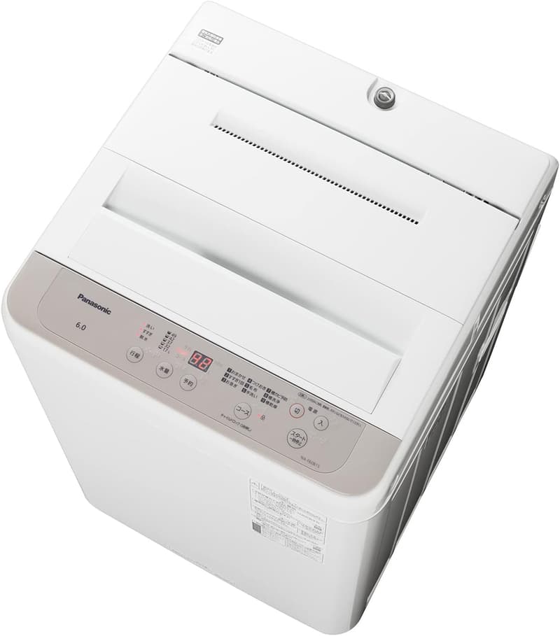 パナソニック 6kg 全自動洗濯機 ニュアンスベージュ ビッグウェーブ洗浄