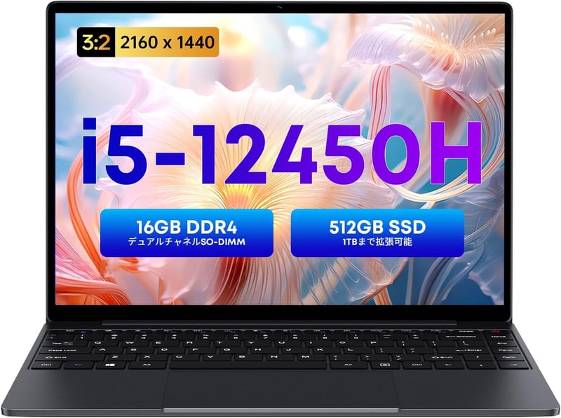 2025年モデル CHUWI CoreBook X ノートパソコン 14.1インチ インテル Core i5/16GBメモリ/512GB SSD/W11/1.35kg