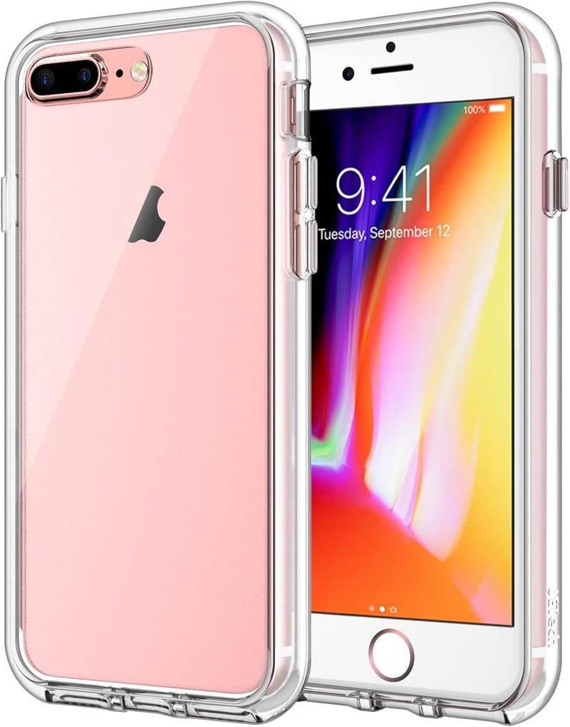 iPhone7 Plus/iPhone8 Plus用クリアバンパーケース 黄ばみ防止 衝撃吸収