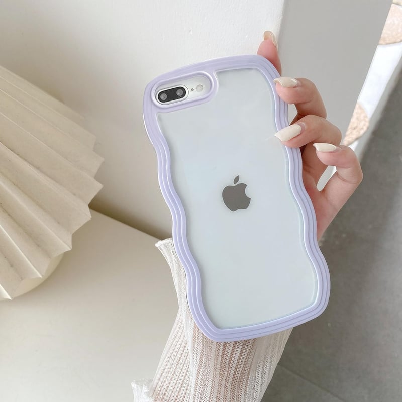 iPhone 7 Plus/8 Plus対応クリアTPUケース 軽量 薄型 パープル