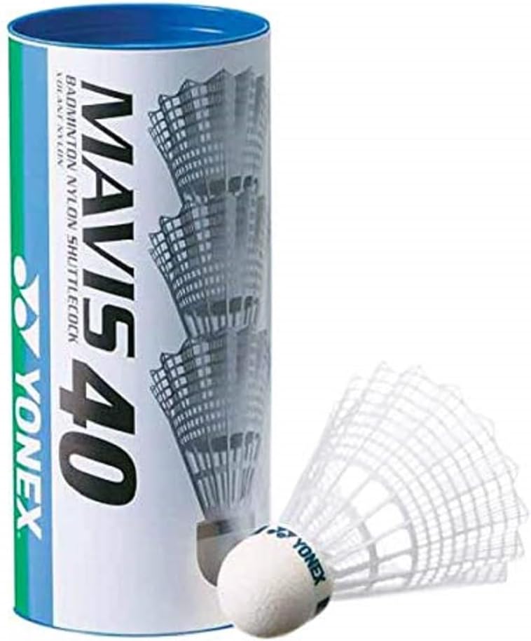 バドミントン用ナイロンシャトル「ヨネックス メイビス40P」MIDDLE (12~23℃適正温度)