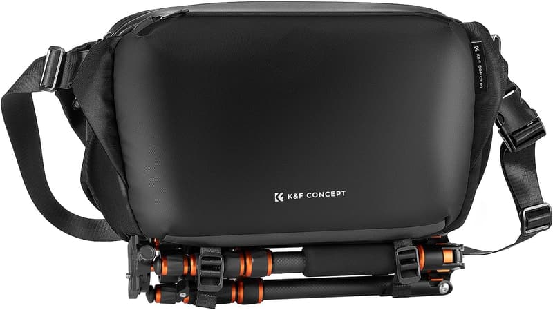 K&F Concept 撥水加工 軽量カメラショルダーバッグ 大容量 12L