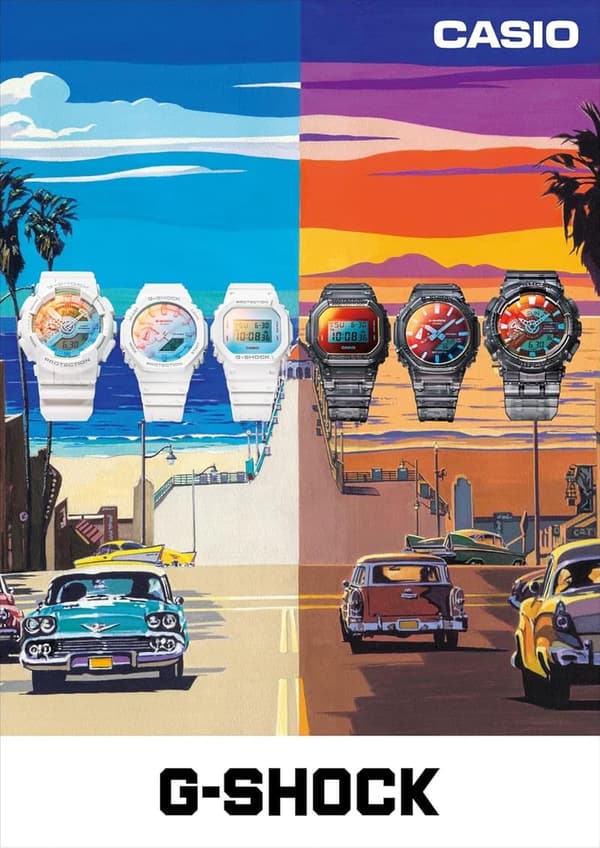 ビーチタイムラプスシリーズ メンズ腕時計 グレースケルトン DW-5600TLS-8JF【国内正規品】