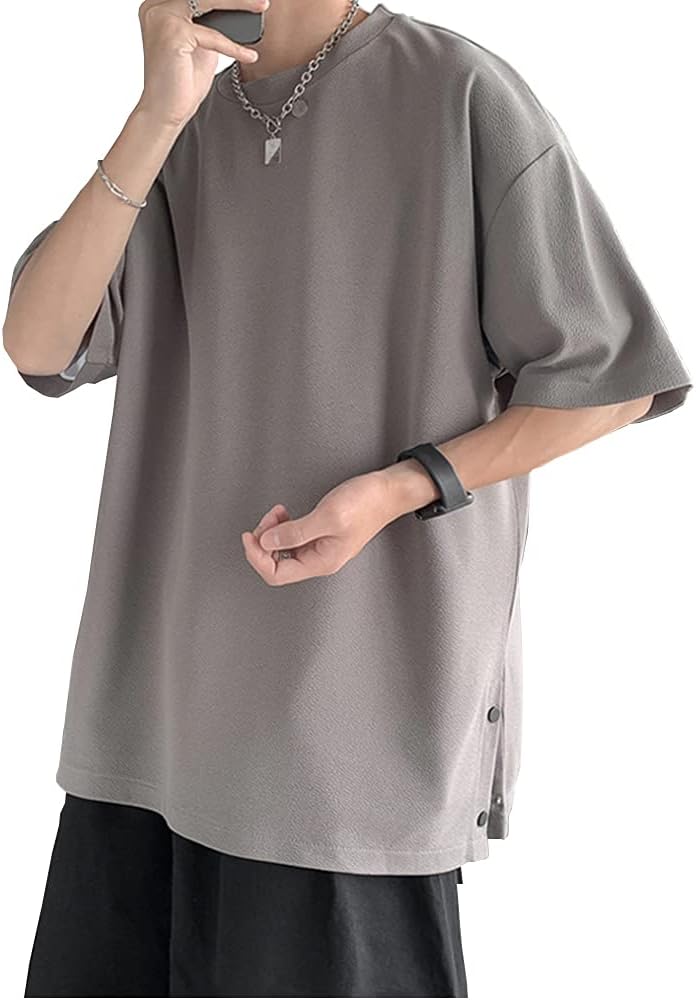 夏服 メンズ ビッグT 無地 軽やか シルエット おしゃれ