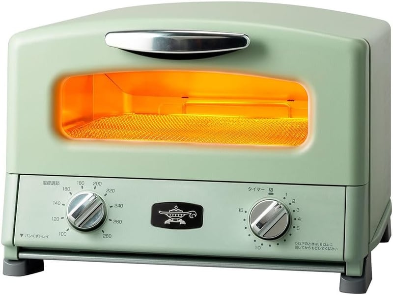 アラジン グラファイト グリルトースター 4枚焼き タイマー機能付き グリーン AGT-G13B(G)