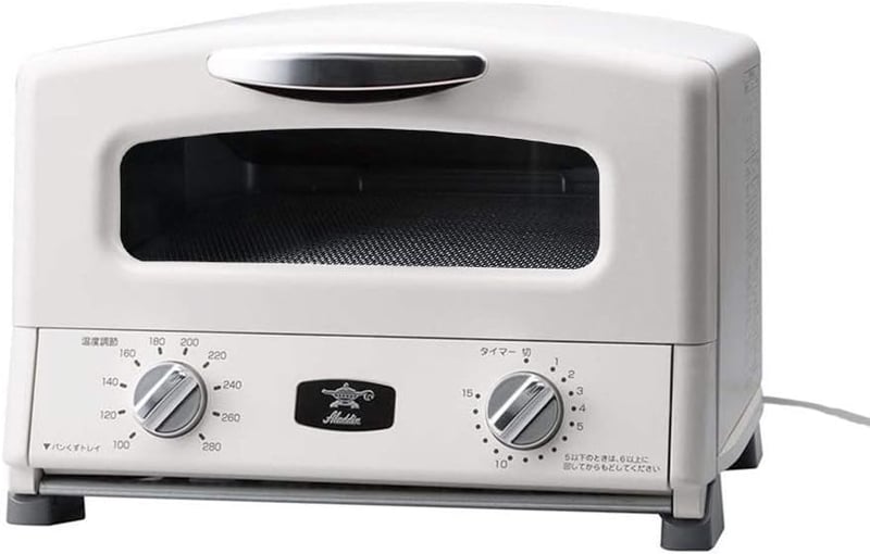 新グラファイトグリル＆トースター 4枚焼き ホワイト AGT-G13A(W) [レシピブック・グリルパン付き]