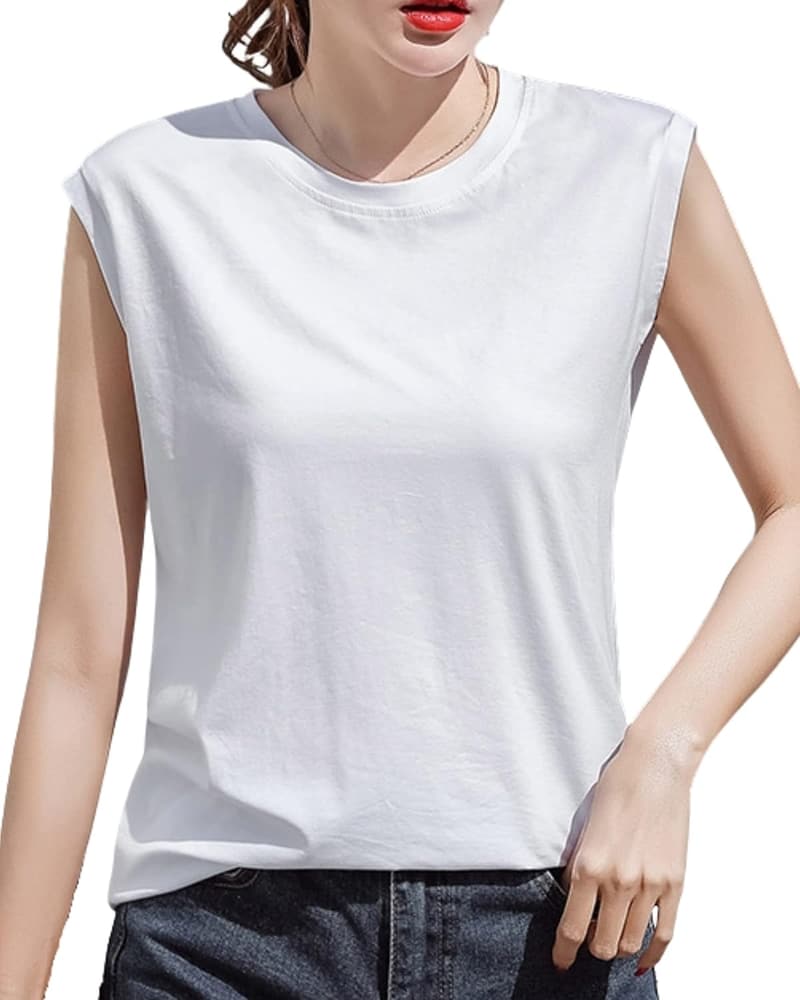 夏用 レディース 速乾ストレッチノースリーブタンクトップ M～2XL【しわになりにくい】