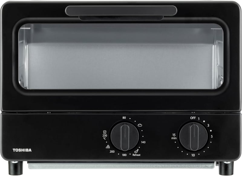 温度調節機能付き東芝ブラックオーブントースター2枚焼き HTR-PZ3(K)