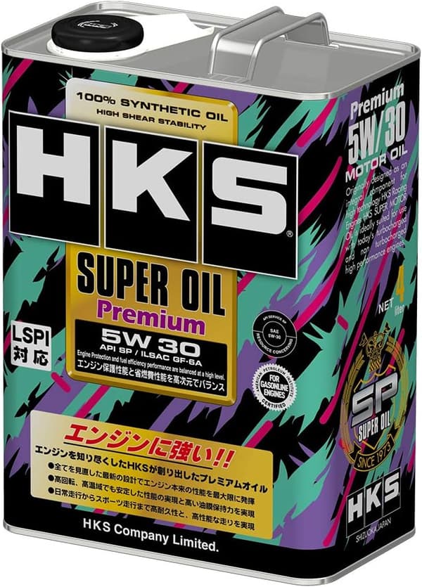 HKS SUPER OIL プレミアム 5W-30 API SP エンジンオイル 4L