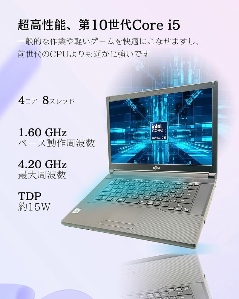 パソコンノート 高性能インテル第10世代Core i5 Office搭載 15.6インチ Windows11Pro 16GB/512GB