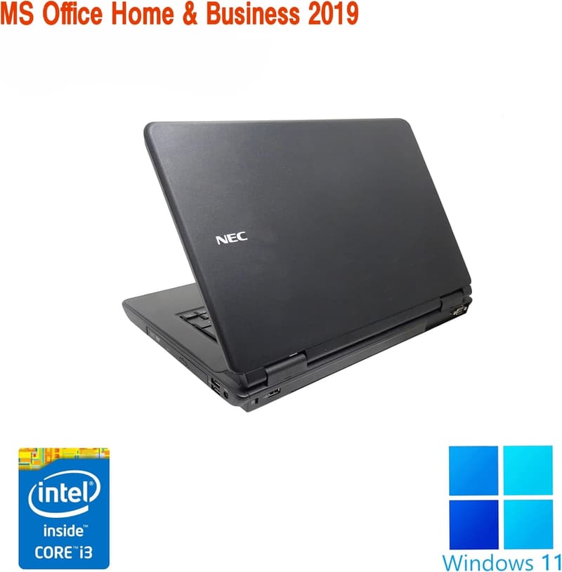 整備済みNECノートPC VK23 15.6型 第4世代i3/Win11 Pro/MS Office添付 8GB/128GB SSD