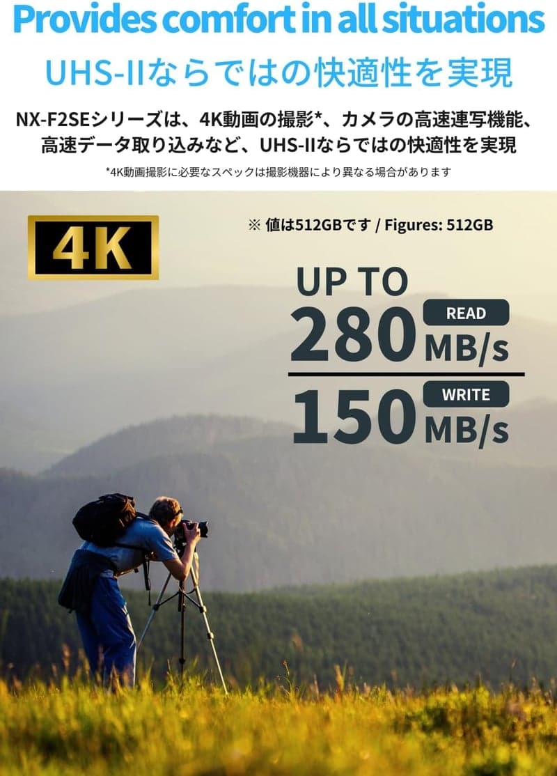 Nextorage 256GB SDXC SDカード UHS-II V60 最大280MB/s読出し 170MB/s書込み 4K録画対応