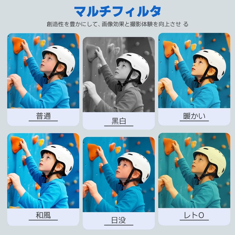 初心者向け 4Kデジタルカメラ 6800万画素 メモリーカード付き (32GB) 手のひらサイズ