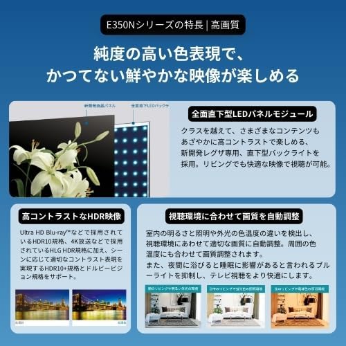 2025年モデル REGZA 85インチ 4K スマートテレビ AirPlay 2対応