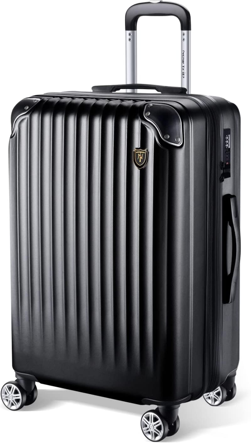機内持ち込み可 大型軽量スーツケース キャリーバッグ（ブラック、Sサイズ、40L）