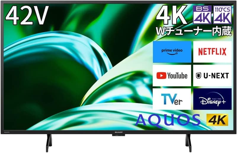 4K液晶テレビ AQUOS 42V型 新AI Google TV (低反射パネル・2023年モデル)