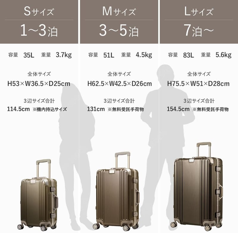 出張・旅行用 Sサイズ 静音ダブルキャスター キャリーケース 耐衝撃 アルミフレーム 35L ブリリアントホワイト