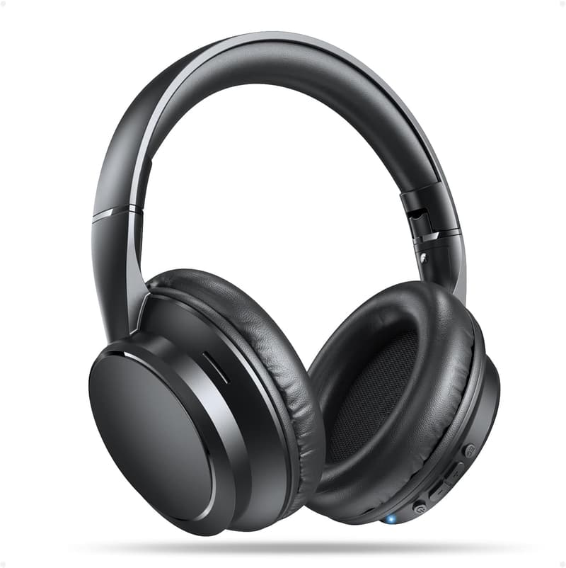 Bluetooth5.4対応 ワイヤレスヘッドホン 最大35時間再生・折り畳み式・マイク付き