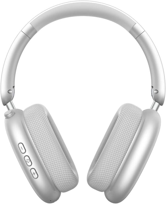 Bluetooth 5.4対応 ワイヤレスオーバーイヤーヘッドホン HIFI音質/100時間待受/ENCノイズキャンセリング/Type-C急速充電 (シルバー)