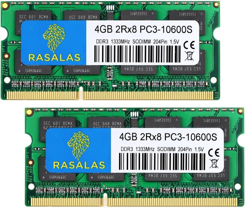 ノートPC用 8GB DDR3メモリ 1333MHz SO-DIMM 4GB×2枚セット CL9