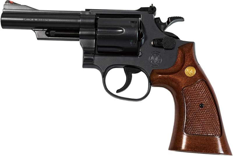 ホップアップエアリボルバー S&W M19 .357 コンバット マグナム 4インチ ブラック 木製グリップ 10歳以上用