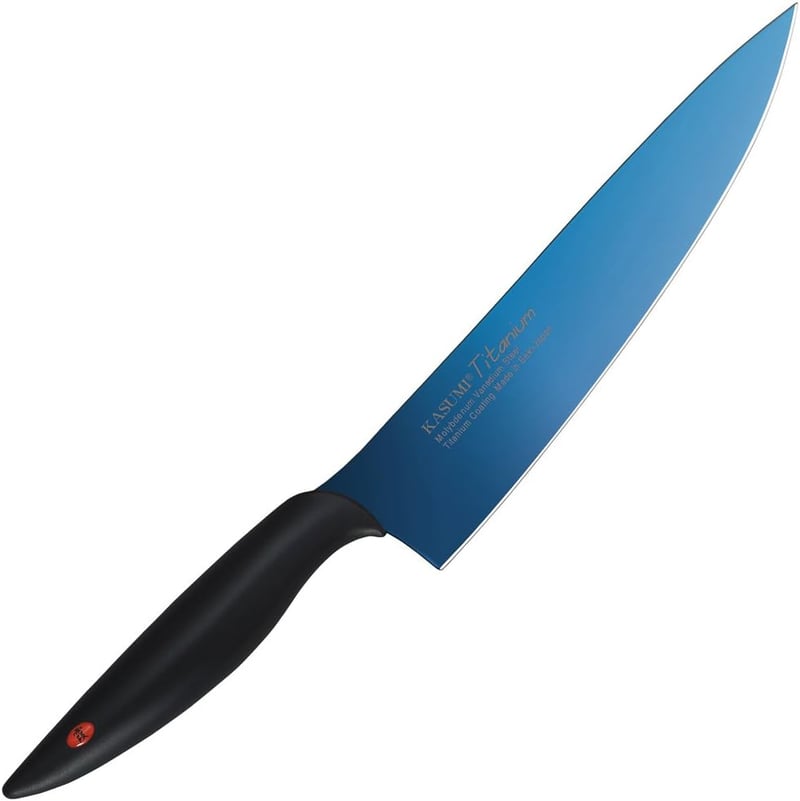スミカマ製 霞 KASUMI チタンコーティング剣型包丁 20cm ブルー 日本製