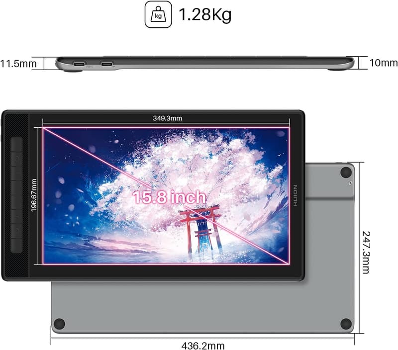 日本限定 HUION 液晶ペンタブレット Kamvas Pro16 (2.5K) 豪華版 15.8インチ 専用スタンド付き