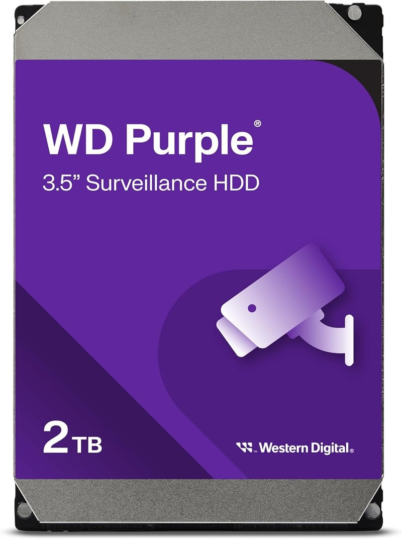 ウエスタンデジタル 2TB WDパープル 監視用HDD - SATA 6Gb/s, 64MBキャッシュ, 3.5インチ