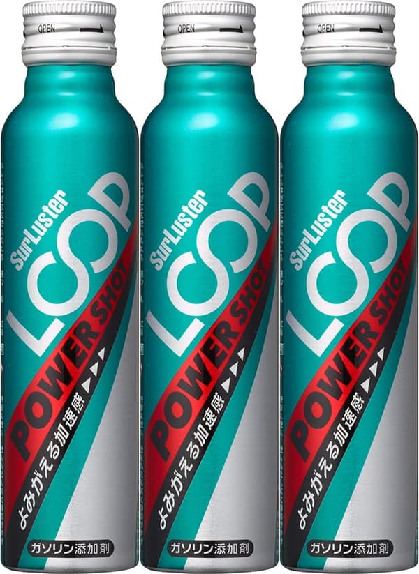 バイク用ガソリン添加剤 ループパワーショット 80ml×3本 PEA PIBA配合 エンジン内洗浄・燃費改善