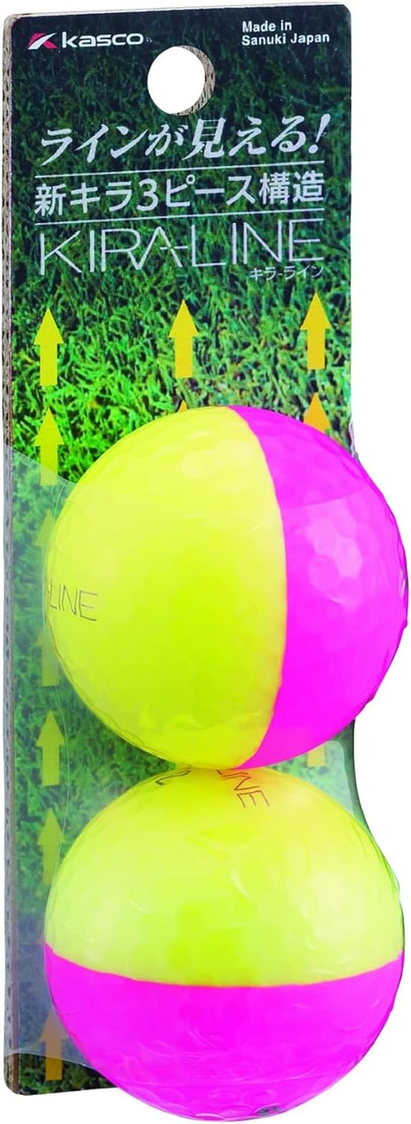 Kasco ゴルフボール KIRA LINE 3ピース 2個セット
