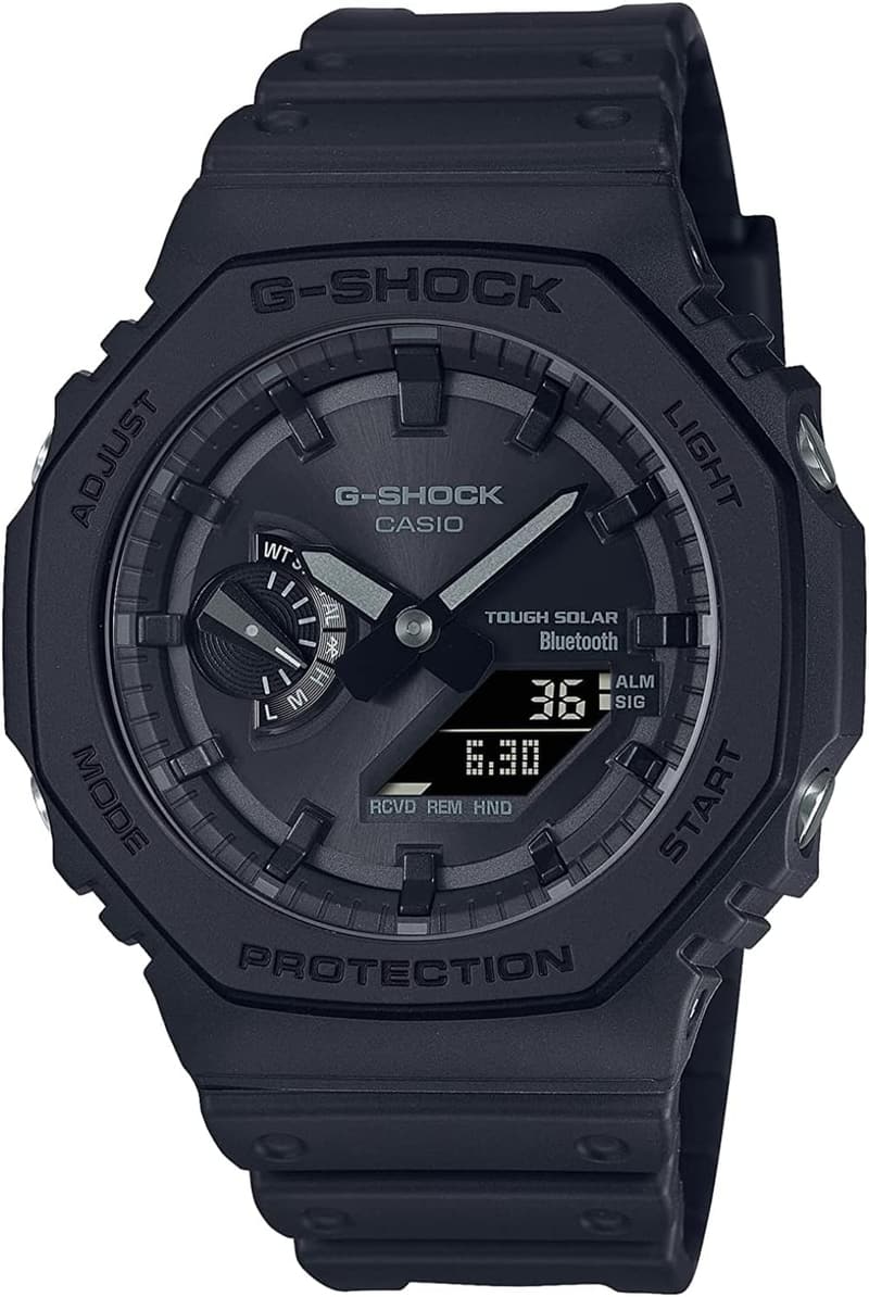 マットブラックのBluetooth搭載 G-SHOCK 腕時計 GA-B2100-1A1 メンズ用