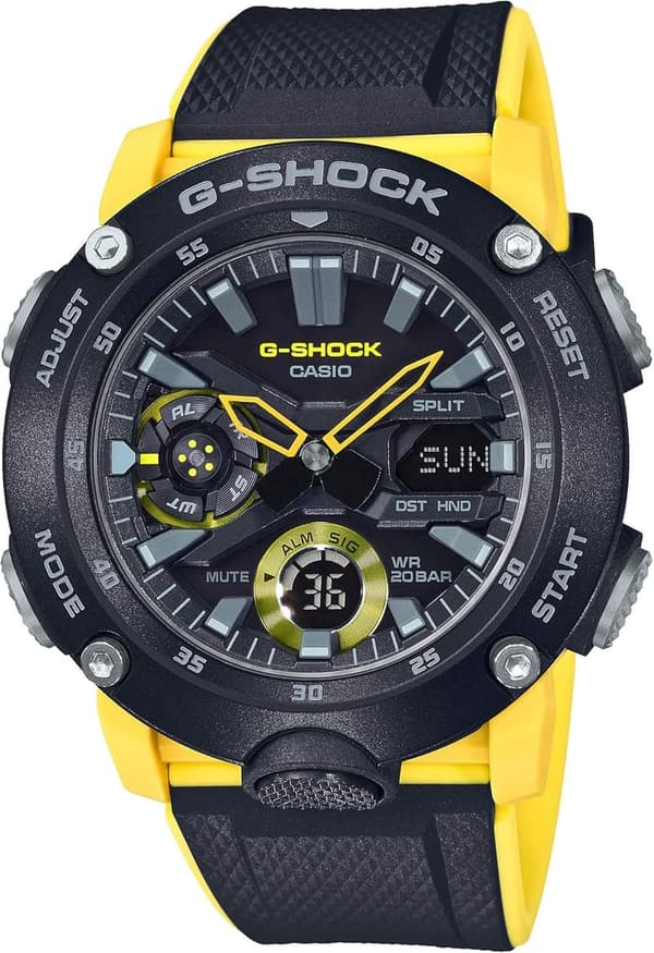 GA-2000-1A9JF メンズ用カーボンコアガード構造 G-SHOCK 腕時計（イエロー）