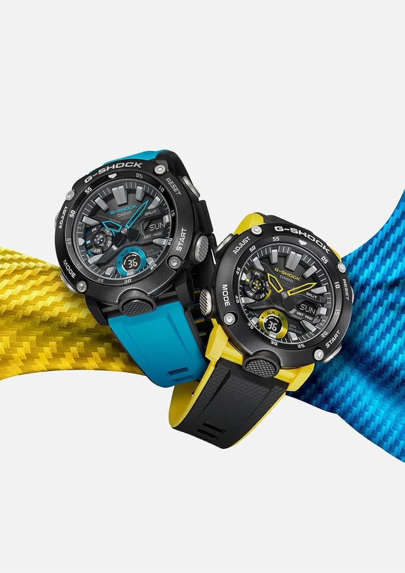 GA-2000-1A9JF メンズ用カーボンコアガード構造 G-SHOCK 腕時計（イエロー）